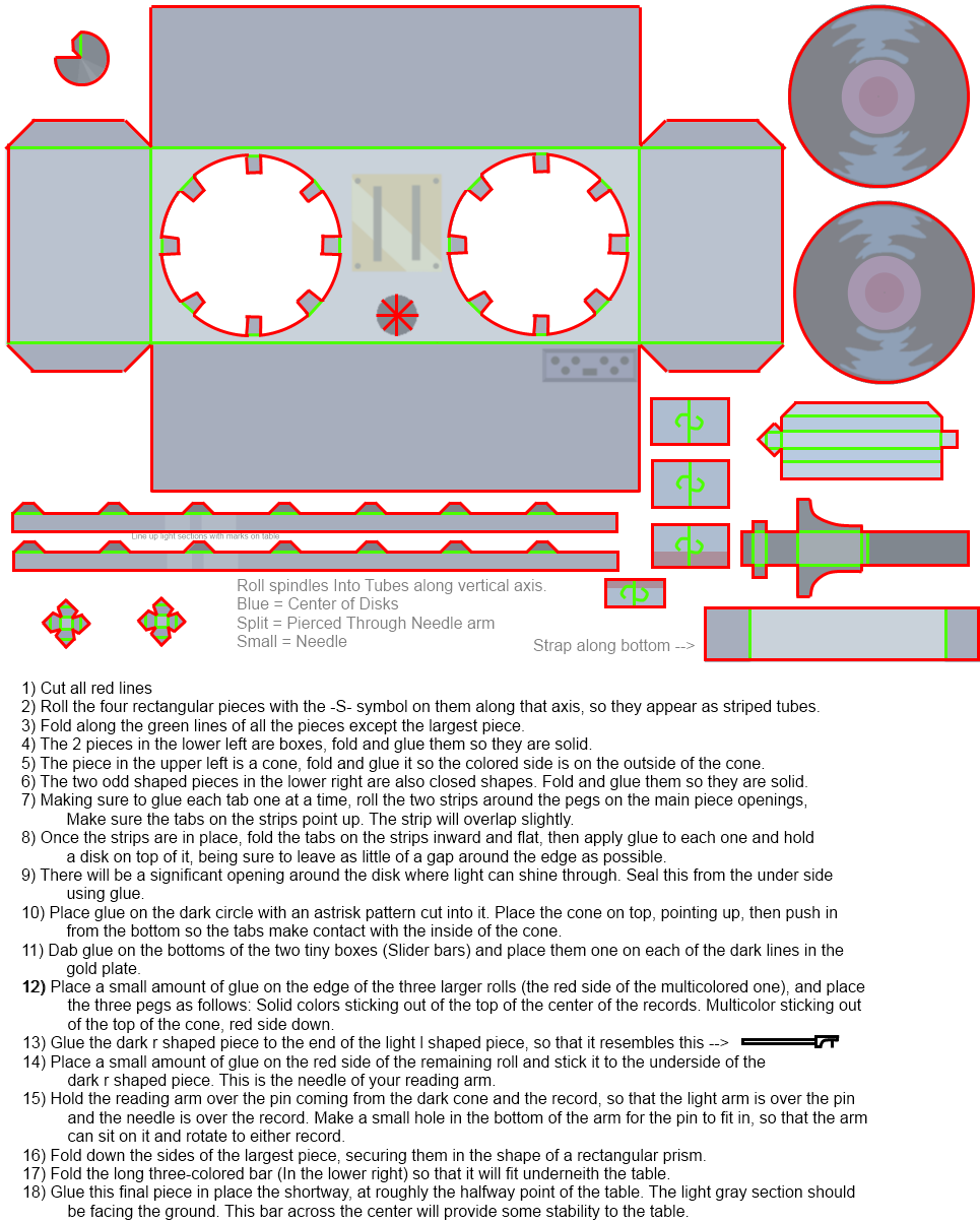 Papercraft - Turntable How-To