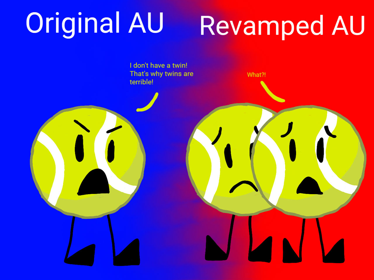 BFDI Revamped Meets Original BFDI - Tennis Ball by SagaTheBFDIFan2003 ...