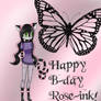 Happy B-day Rose-ink