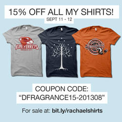 15% off all of my shirts!