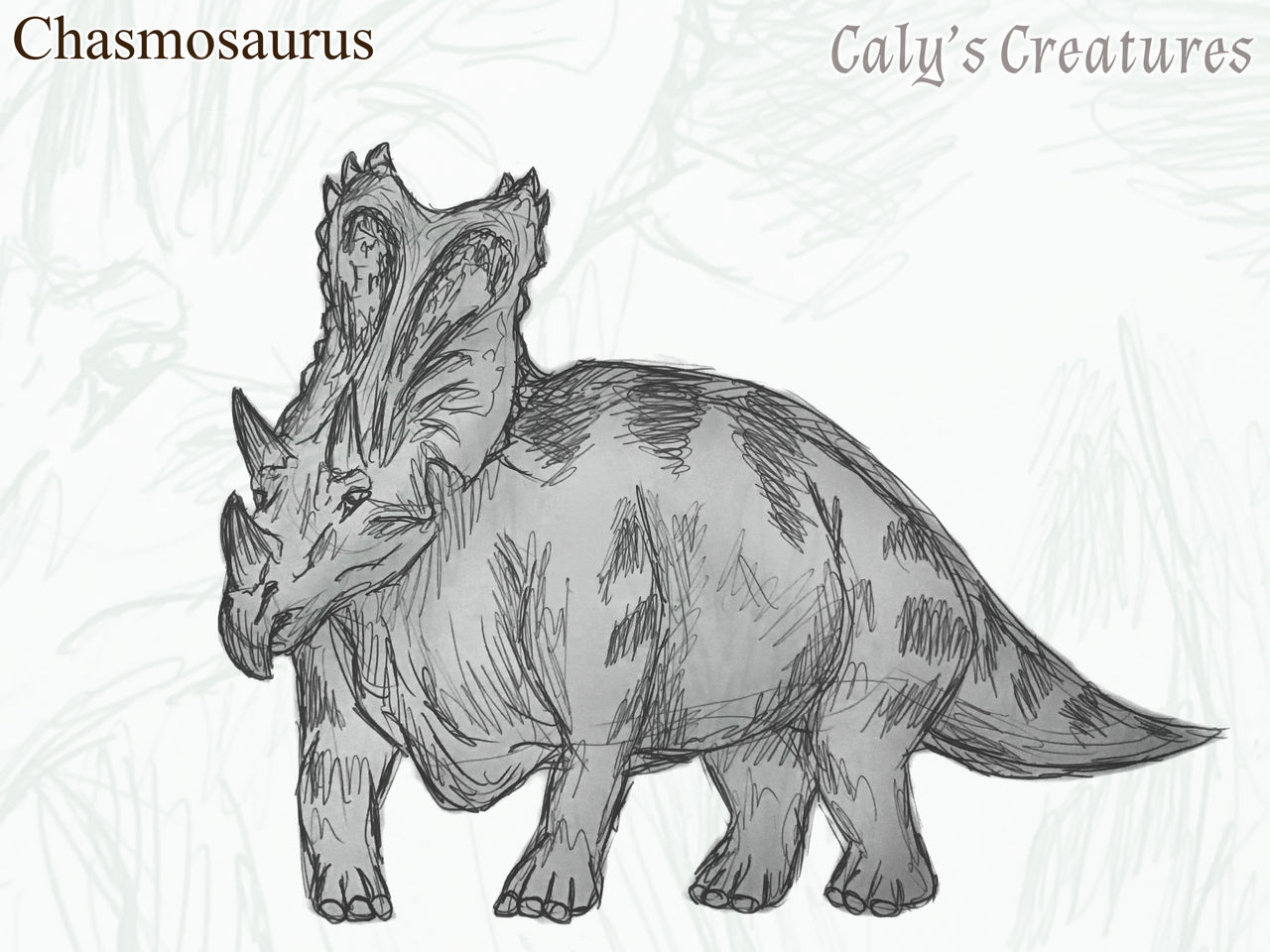 Chasmosarus Dinosaur December - Chasmosaurus by CalysCreatures on DeviantArt