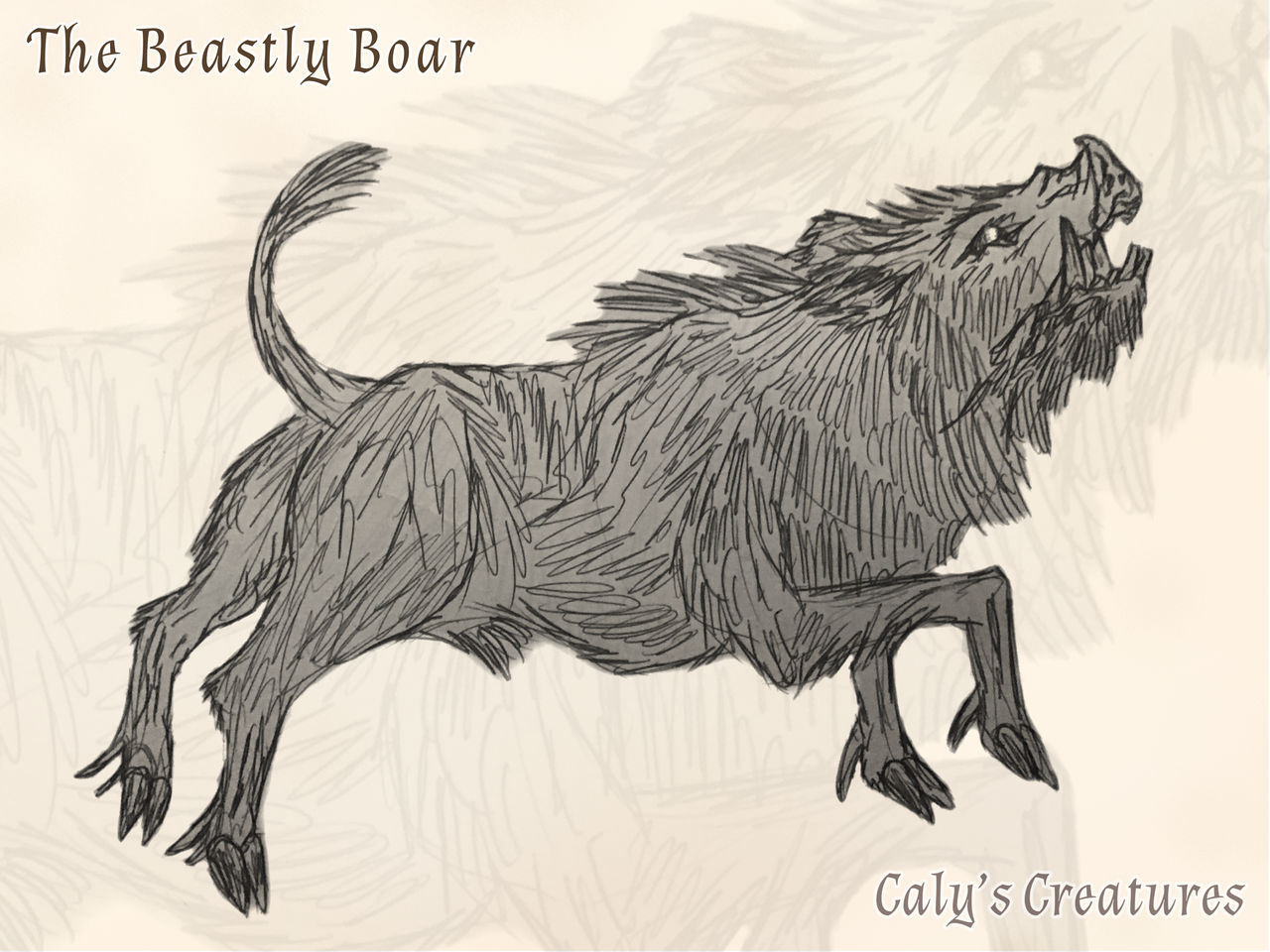 Boar Monkey Deviantart The Beastly Boar by CalysCreatures on DeviantArt