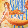 Gouache mermaid