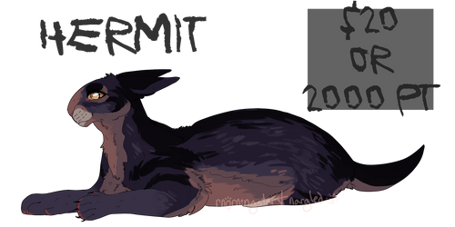 . OPEN . 'Hermit' Collab Adoptable w/ nargled! by rnorningstar-adopts