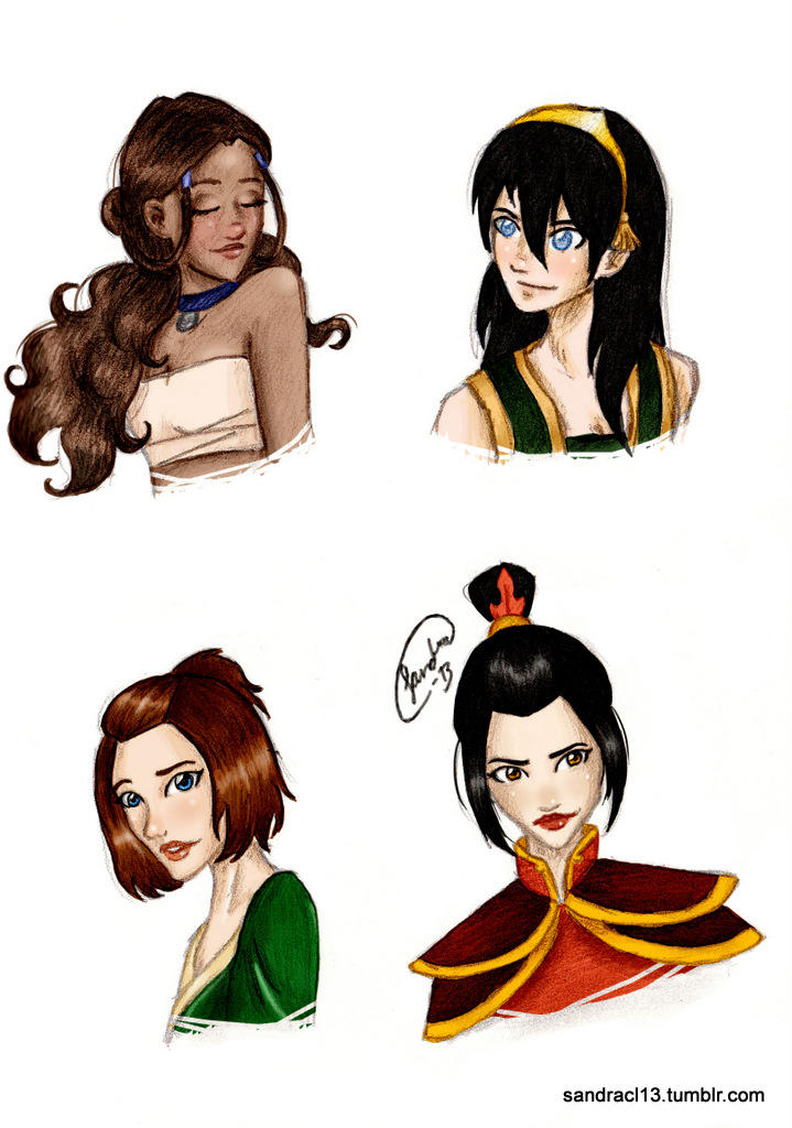 Deviantart Atla ATLA girls by Sandra-13 on DeviantArt