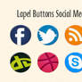 Lapel Buttons Social Media Icons