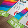 Free PSD: Verticle Business Cards Mockup