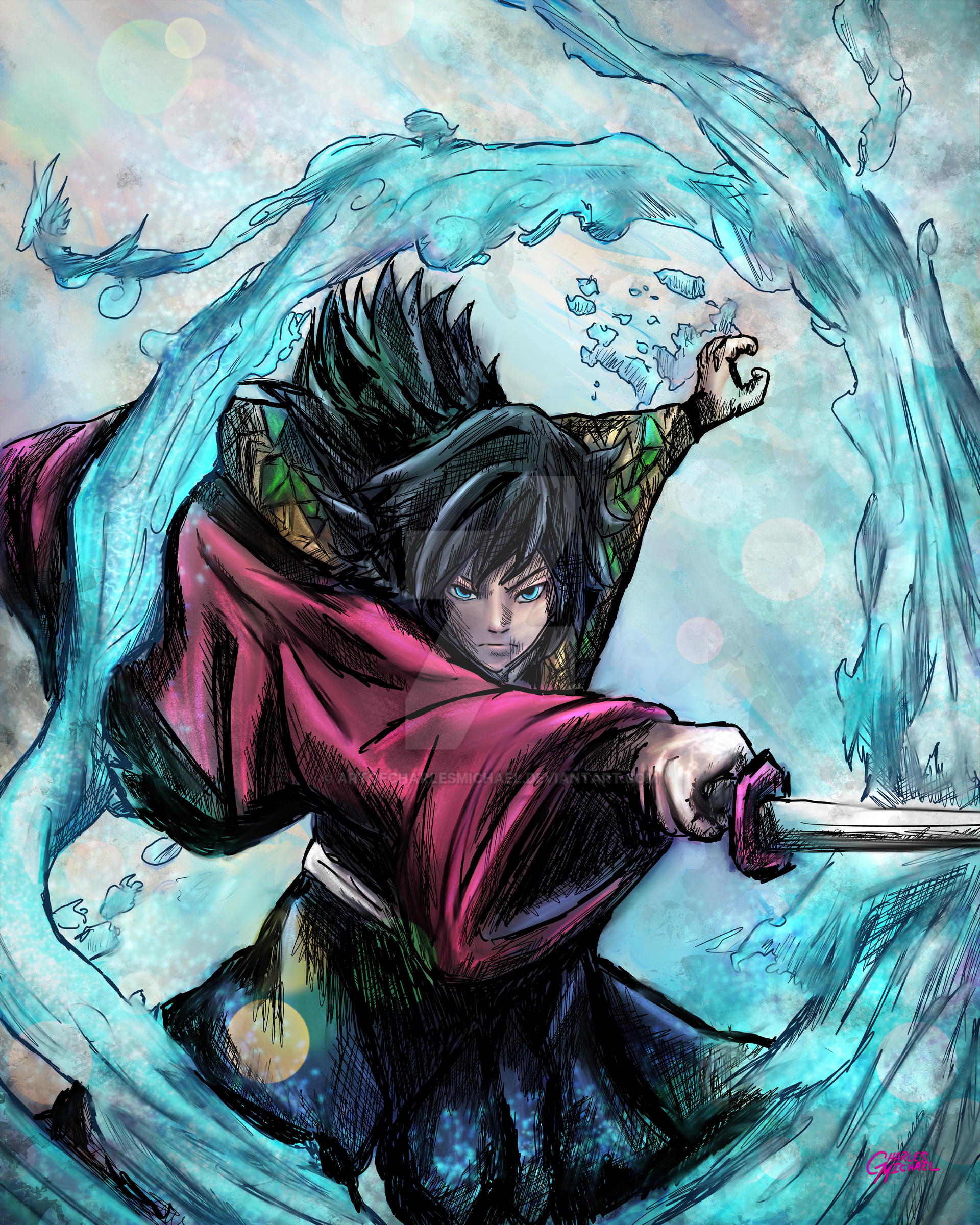 Hashira Pool Intense Water Hashira by ArtofCharlesMichael on DeviantArt