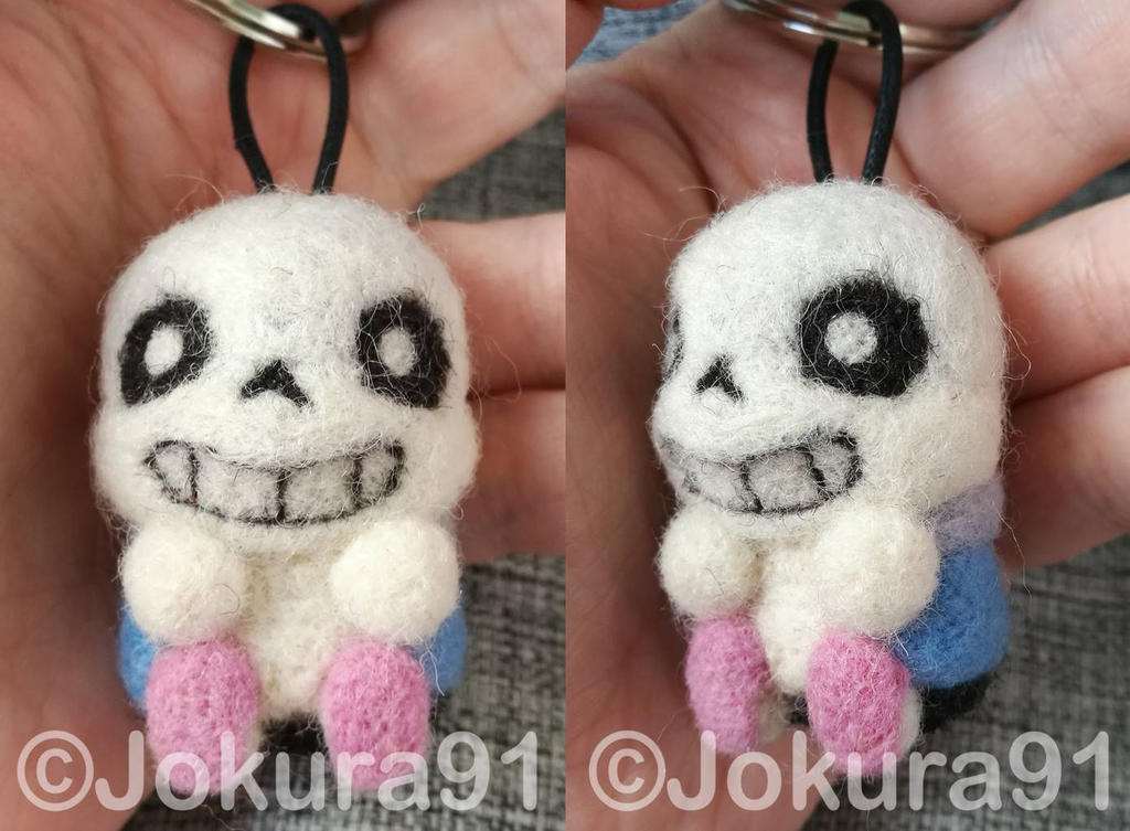 Undertale Ink Keychain Undertale Sans - Needle felted keychain by Jokura91 on DeviantArt