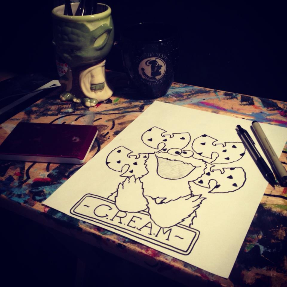 My Cookie Monster C R E A M Tattoo Design By Sampson1721 On Deviantart My Cookie Monster C R E A M Tattoo Design By Sampson1721 On Deviantart