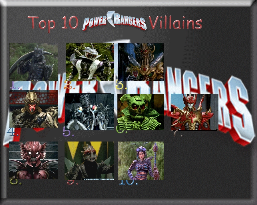 Top 10 Favorite Power Ranger Villains by JackSkellington416 on DeviantArt