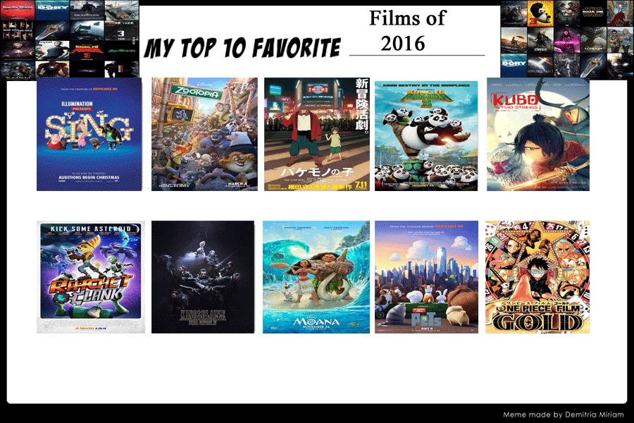 2016 Animation Top 10 2016 Animated Films by JackSkellington416 on DeviantArt