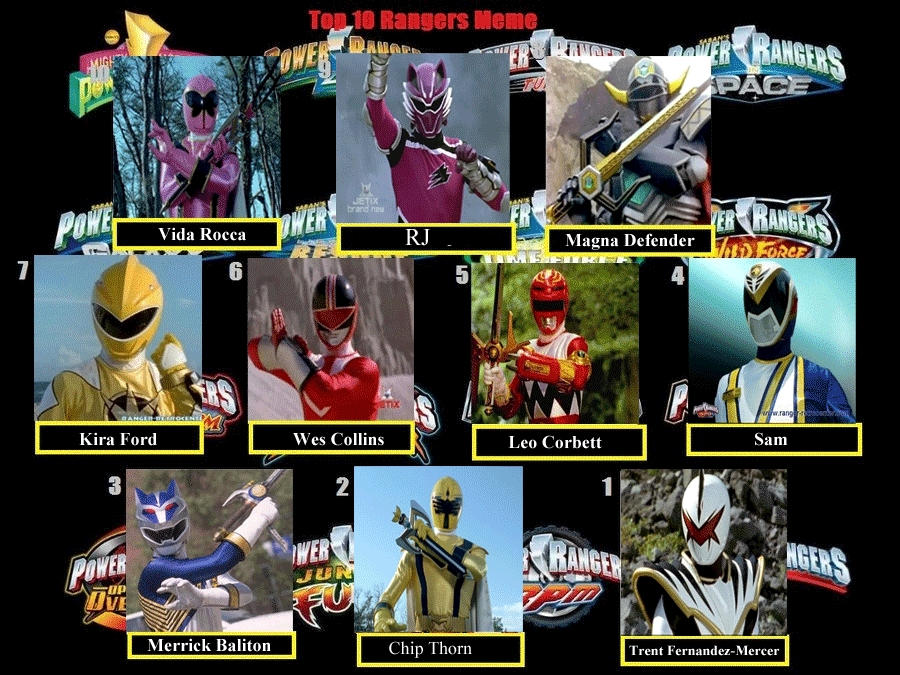 My Top 10 Favorite Power Rangers by JackSkellington416 on DeviantArt