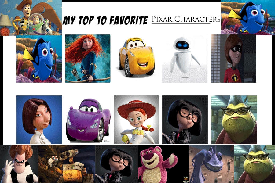 Top 10 Favorite Female Pixar Characters by JackSkellington416 on DeviantArt