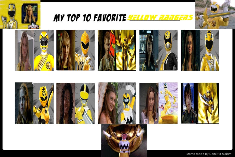 My Top 10 Favorite Yellow Rangers by JackSkellington416 on DeviantArt