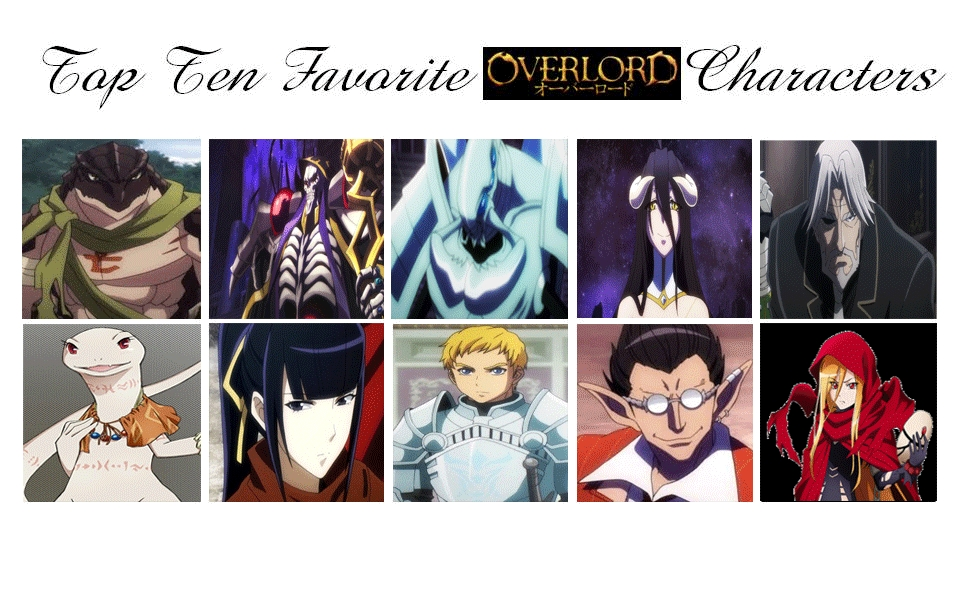 Top 10 Favorite Overlord Characters By JackSkellington416 On.
