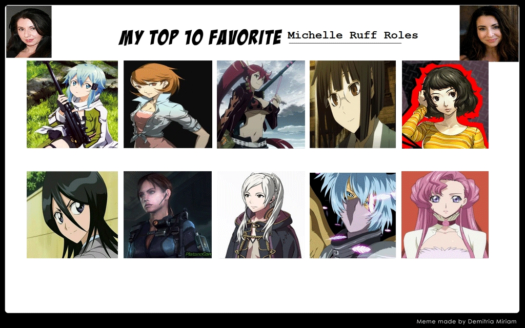 Top 10 Favorite Michelle Ruff Roles by JackSkellington416 on DeviantArt