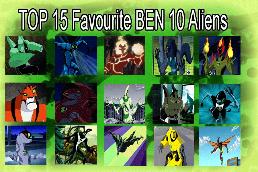 My Top 5 favorite aliens from each major era of Ben 10. Who are