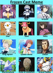 Anime Frozen Cast by JackSkellington416