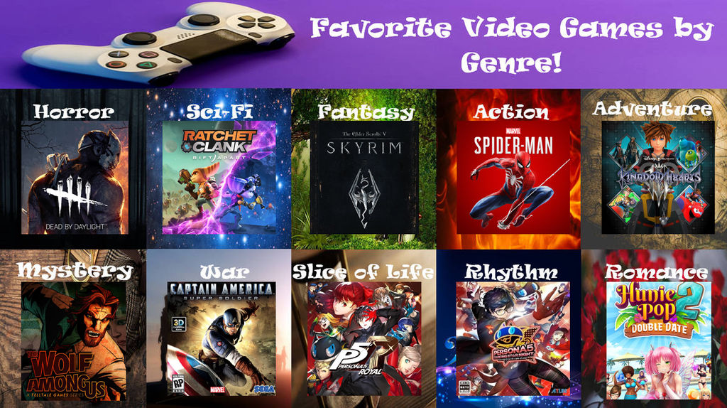 My Favorite Video Games by Genre by JackSkellington416 on DeviantArt