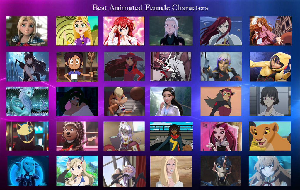 Best Animated Female Characters by JackSkellington416 on DeviantArt