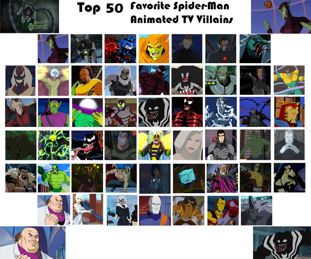 My Top 50 Favorite Animated Spider-Man Villains by JackSkellington416 on  DeviantArt
