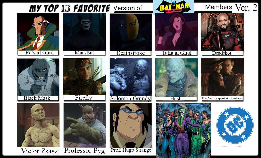 My Favorite Members of Batman's Rogues Ver. 2 (3) by JackSkellington416 on  DeviantArt
