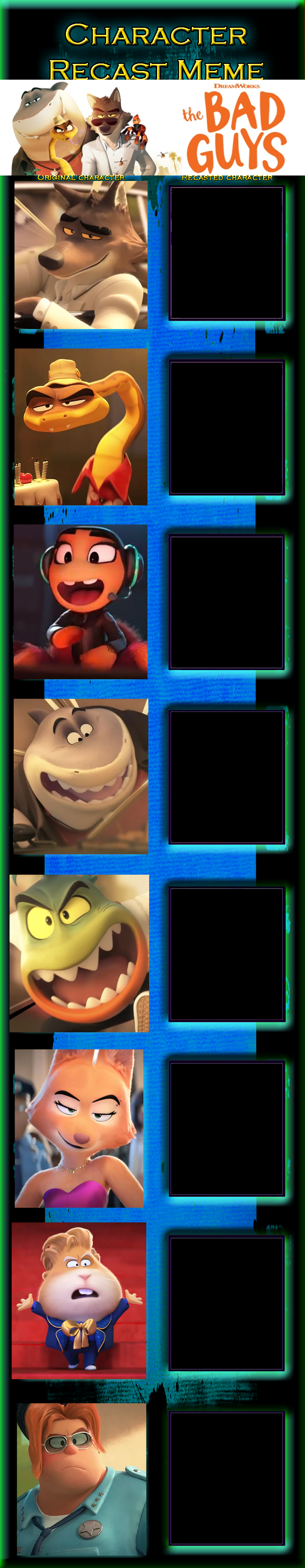 The Bad Guys Recast Meme by JackSkellington416 on DeviantArt