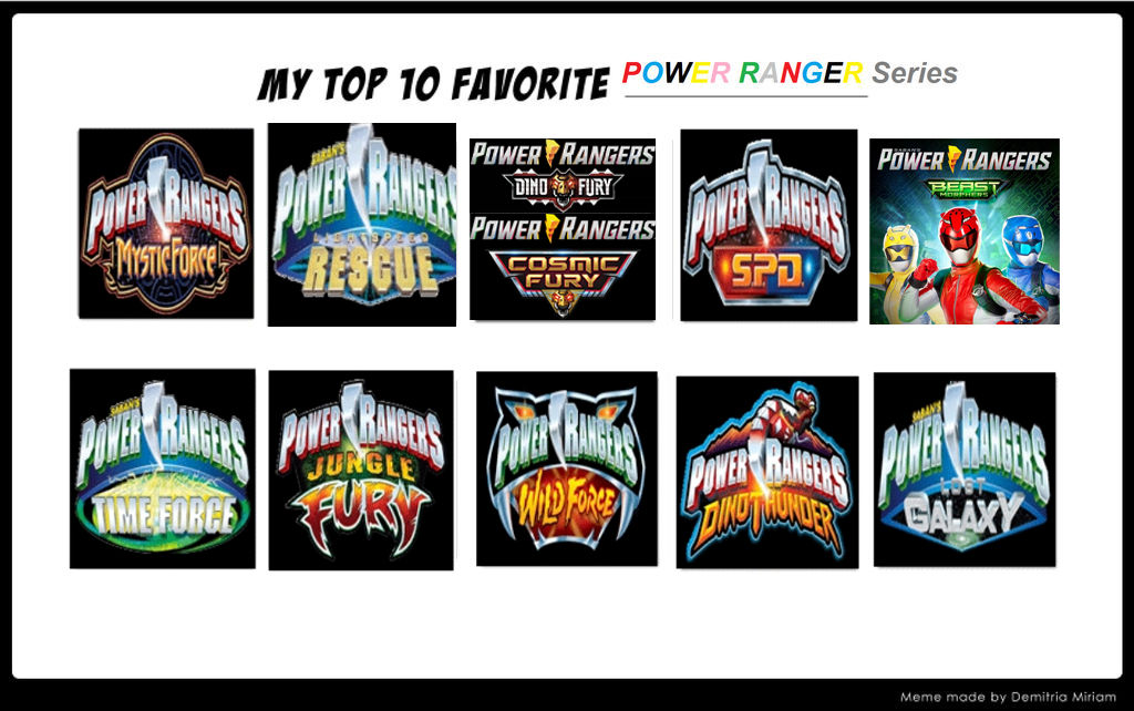 My Top 10 Favorite Power Ranger Series by JackSkellington416 on DeviantArt