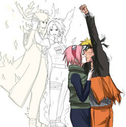 NaruSaku War Doodles