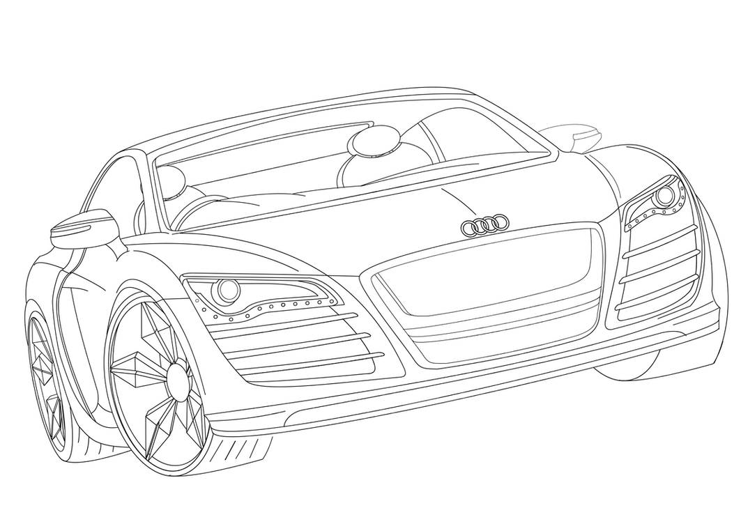 Audi R8 line'art' by cryingsoul85 on DeviantArt