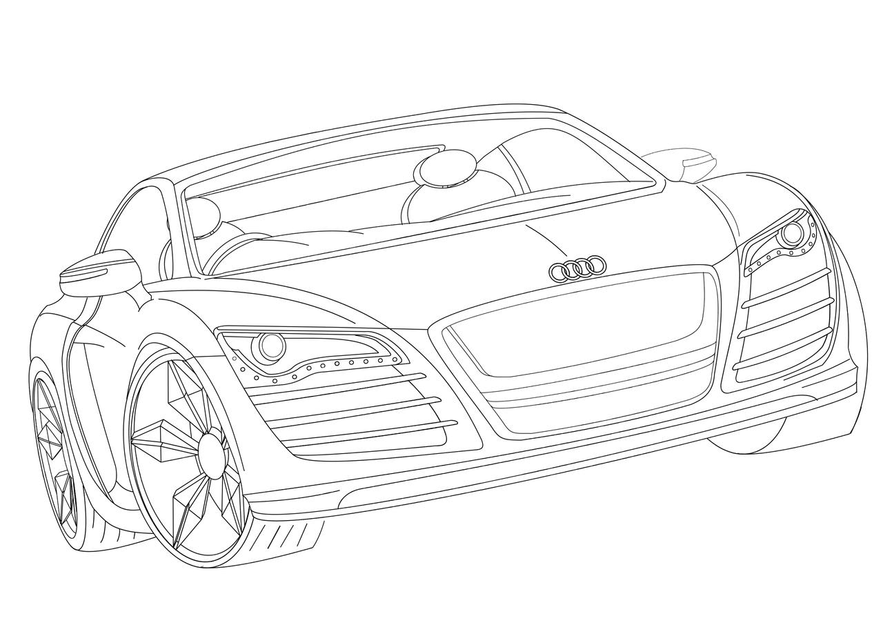 Audi R8 line'art' by cryingsoul85 on DeviantArt