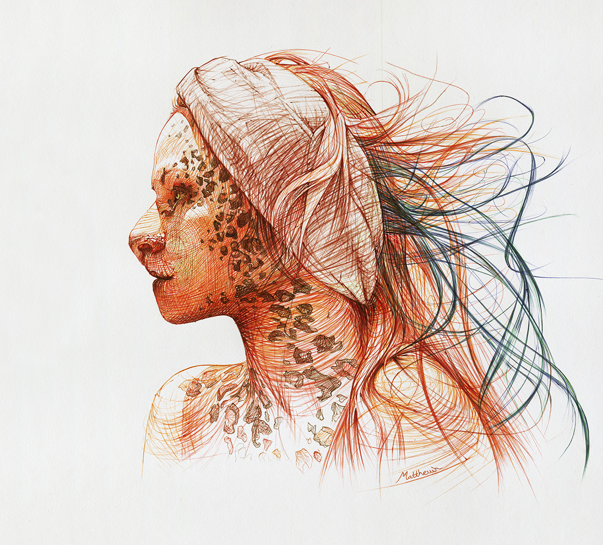 Leopard Girl - Drawing
