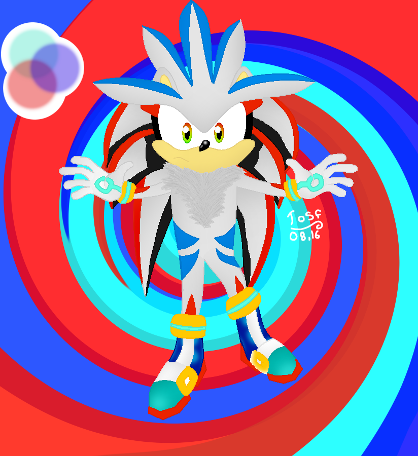 Fan art fusion of sonic, shadow, and silver. Reminds me of chakra
