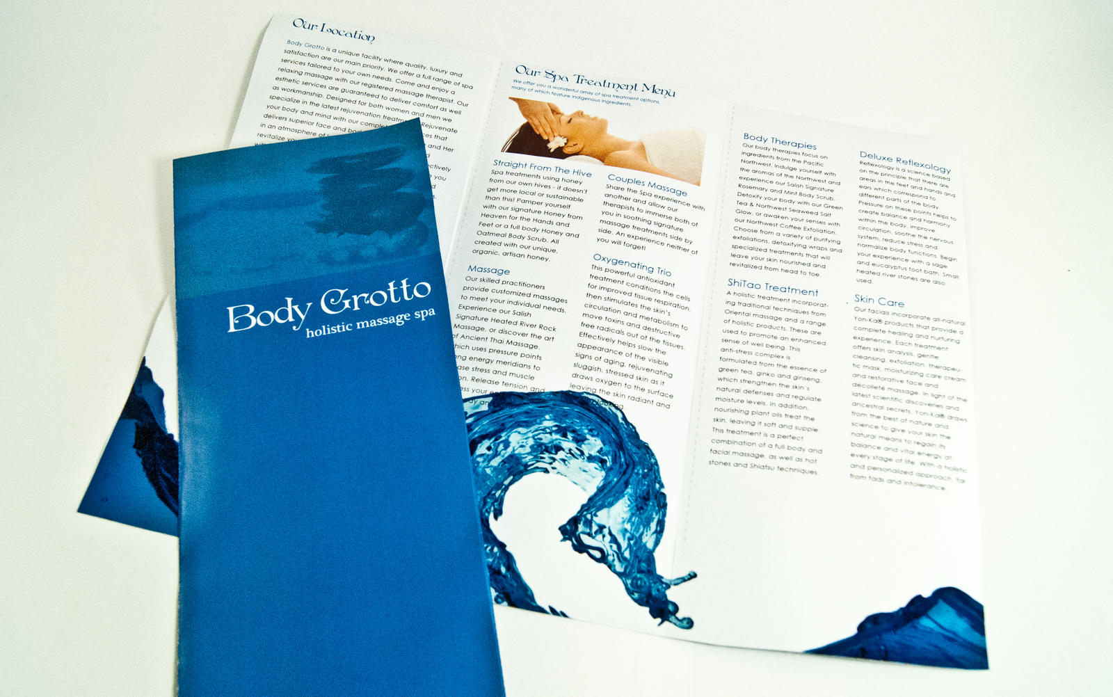 Body Grotto holistic spa brochure