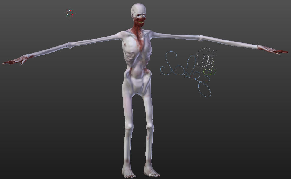 SCP-096 Model Turnaround [BLENDER] by TheImperfectAnimator on DeviantArt