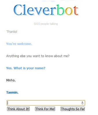 CleverBot - It knows who Taemin is? LOL