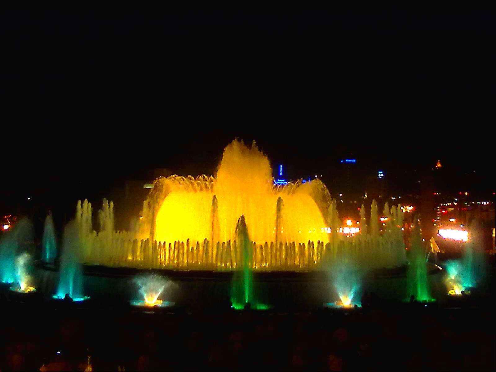 Singing fountains in Barcelona