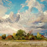 Landscape with clouds