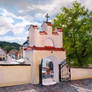 The gate of the church in Kazimierz dolny, Poland.