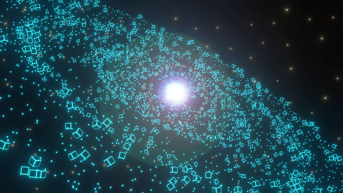 Galaxy Made of Cubes by Hilomawa on DeviantArt