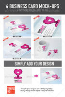 4 Pack Business Card Mock Ups - Available NOW