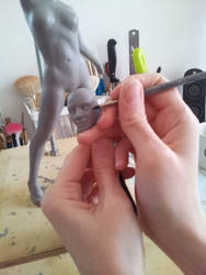 Phoenix - 1:6 Scale Super Sculpey WIP Face (1)