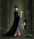 Commision- Maleficent with Malphas by Precia-T