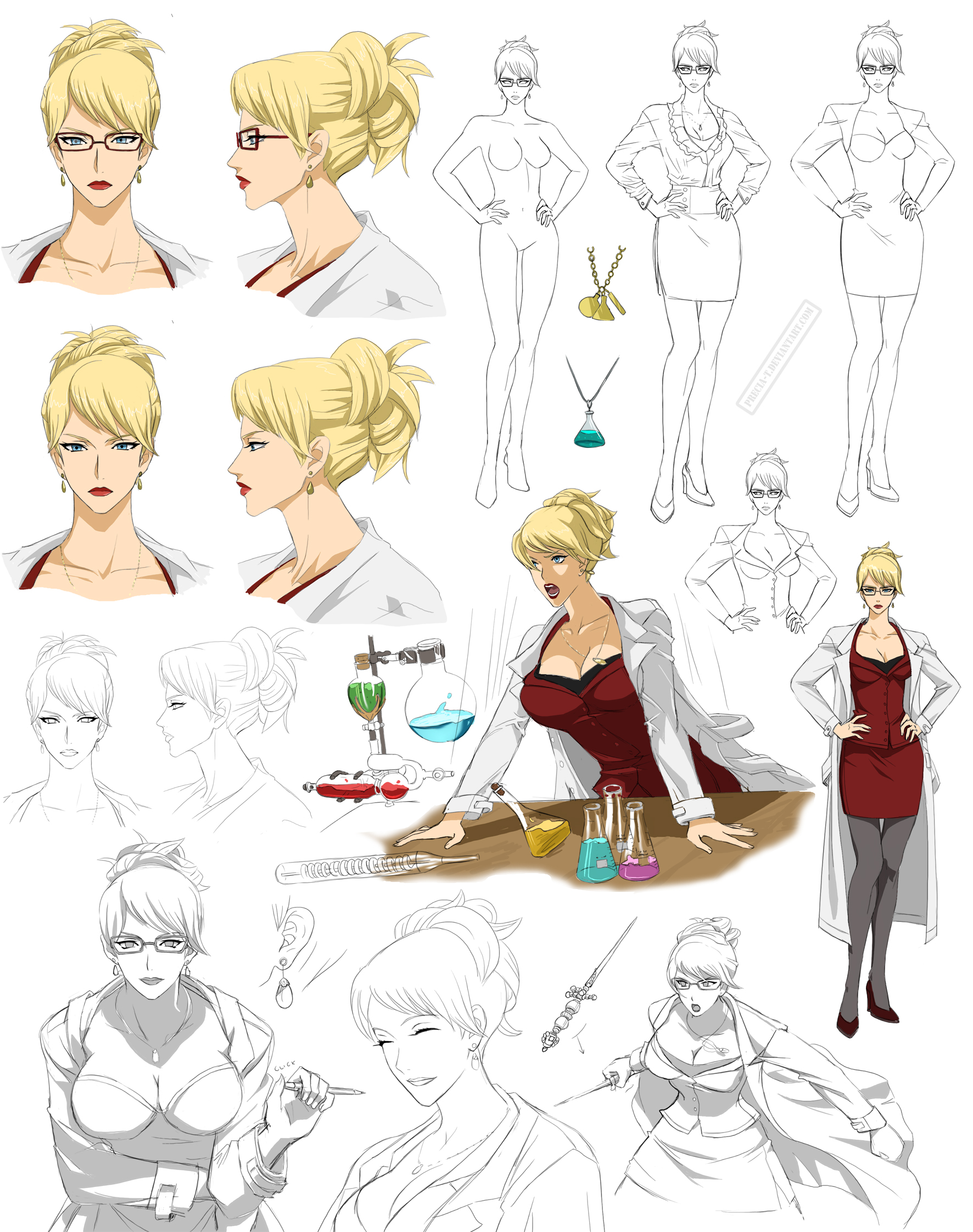 Scientist woman design , Celista by PreciaT on DeviantArt