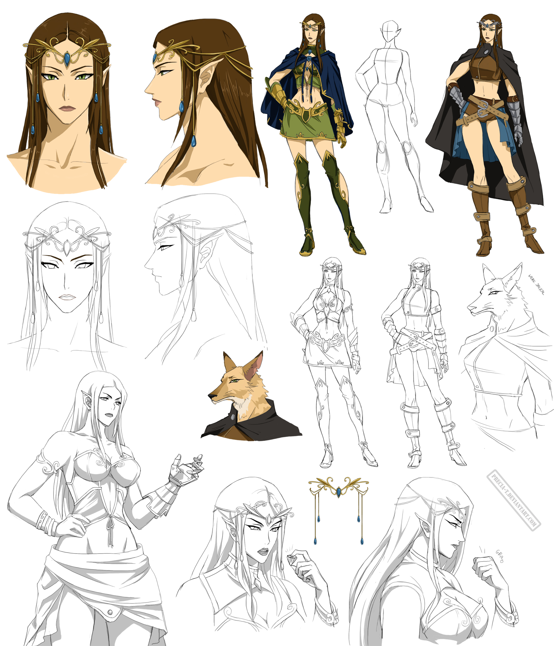 Elf villain design, Nadia (commision) by Precia-T on DeviantArt