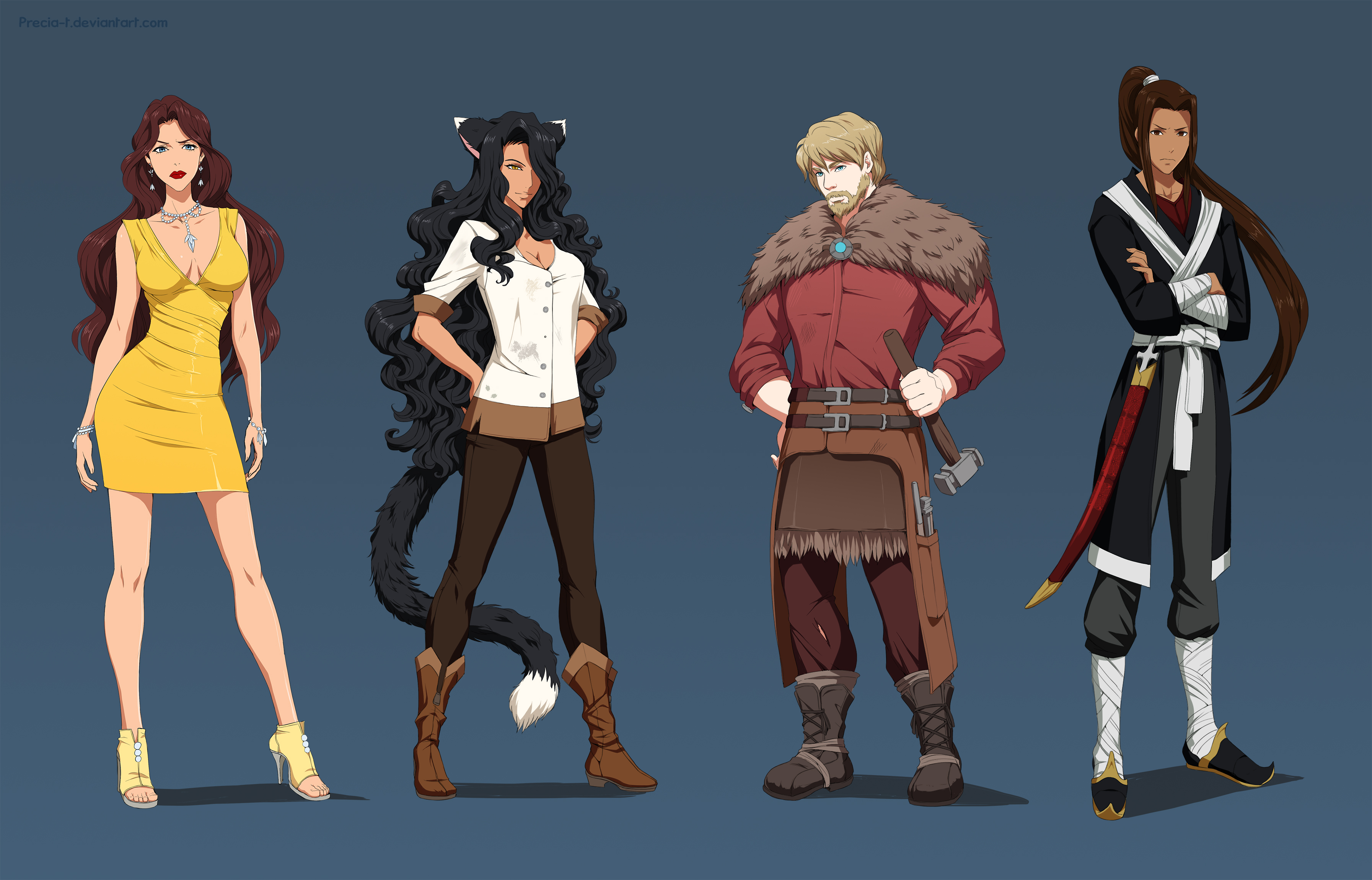 Commission - Character designs by Precia-T on DeviantArt