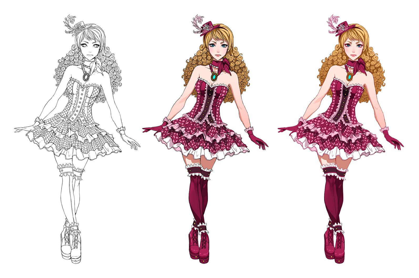 Alice in Wonderland stages + video process