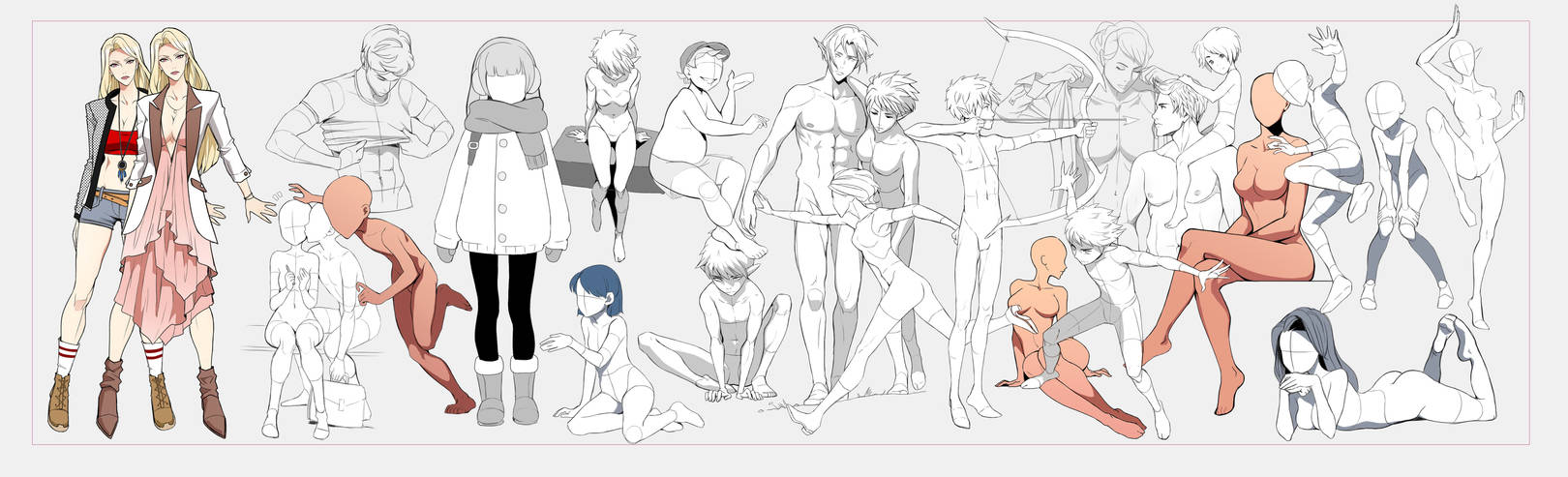 Cute Anime Poses 50 Drawing Reference Guides 