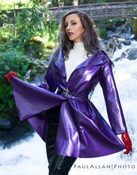 Kerri Taylor purple latex jacket